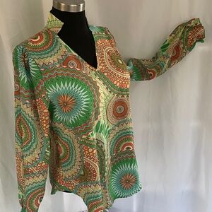 Boho top Women's Top Size Small colorful pattern